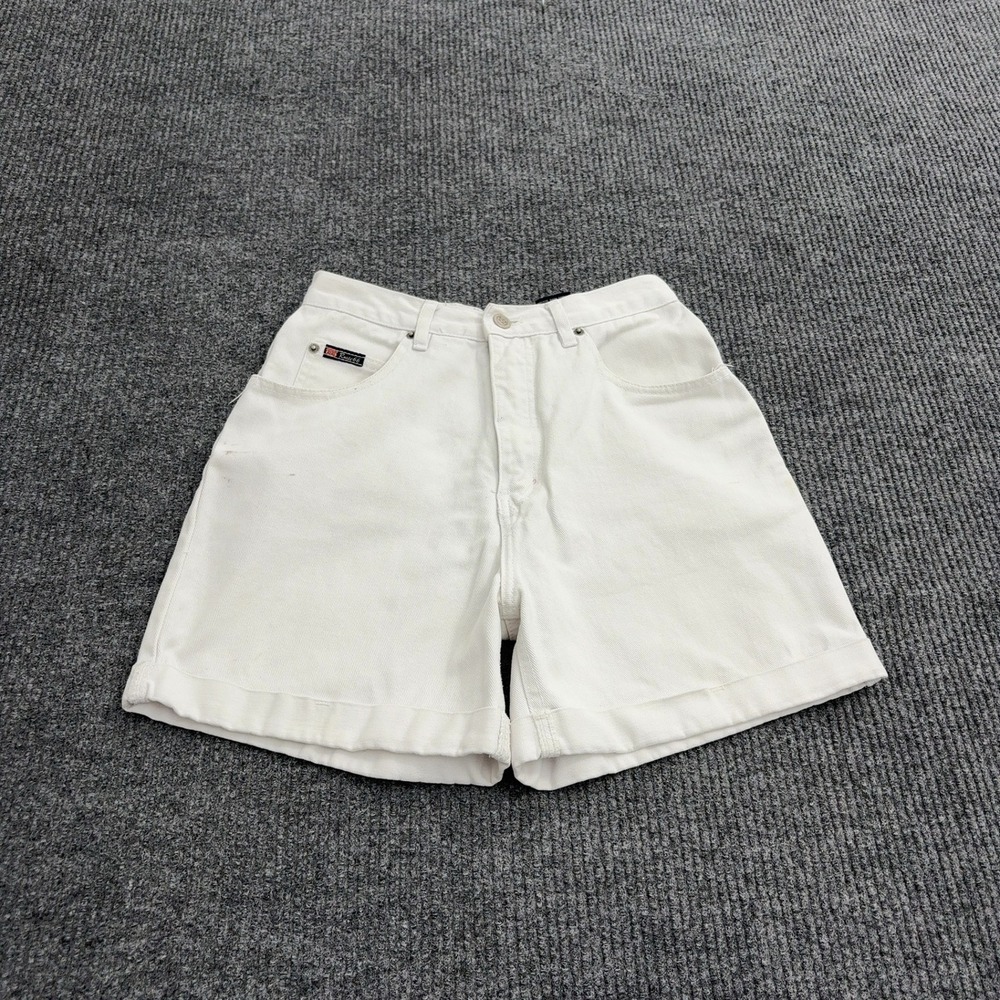 Vintage Route 66 Shorts Womens 9/10 White Cotton High Waist Mom Retro Summer